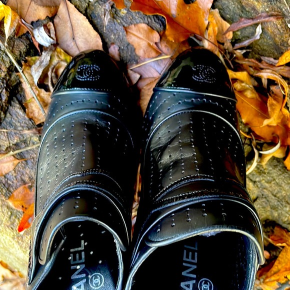 WOMENS CHANEL HIGH HEEL  BLACK LEATHER ANKLE BOOTS / BOOTIES - 9 π₯ - Picture 8 of 11